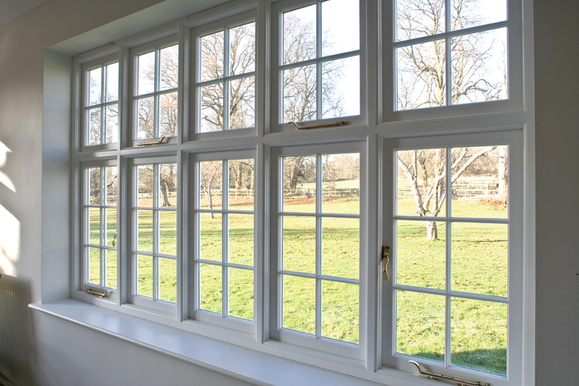 American Style Aluminium Clading Wood French Door Wood Clad Aluminum Casement Window and Doors with Screen