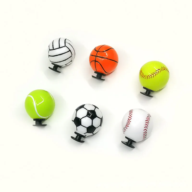 Wholesale Diy 3D Basketball Shoe Charm Football Ball Sport
