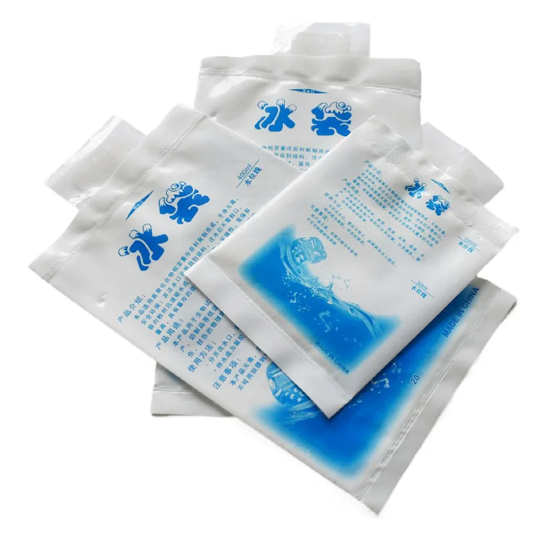 Custom logo printing cooling Food Grade insulated ice cooler bag Cold Water Injected Ice Pack Freezing Cooler Bag