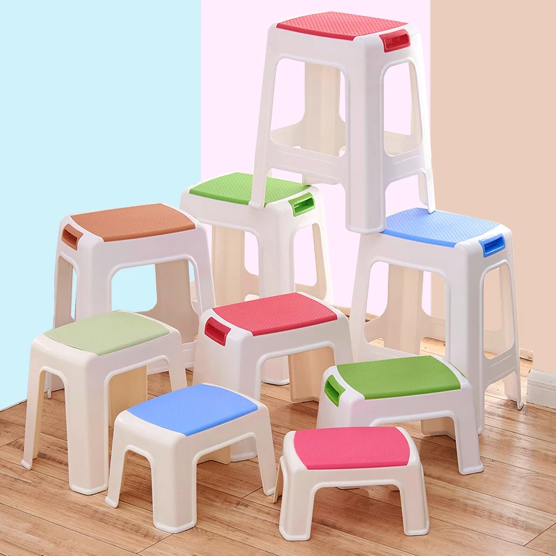 Thick and Middle size Kid dinning seat Durable Environmental protection Plastic mini chair small seat for livingroom Toy stool