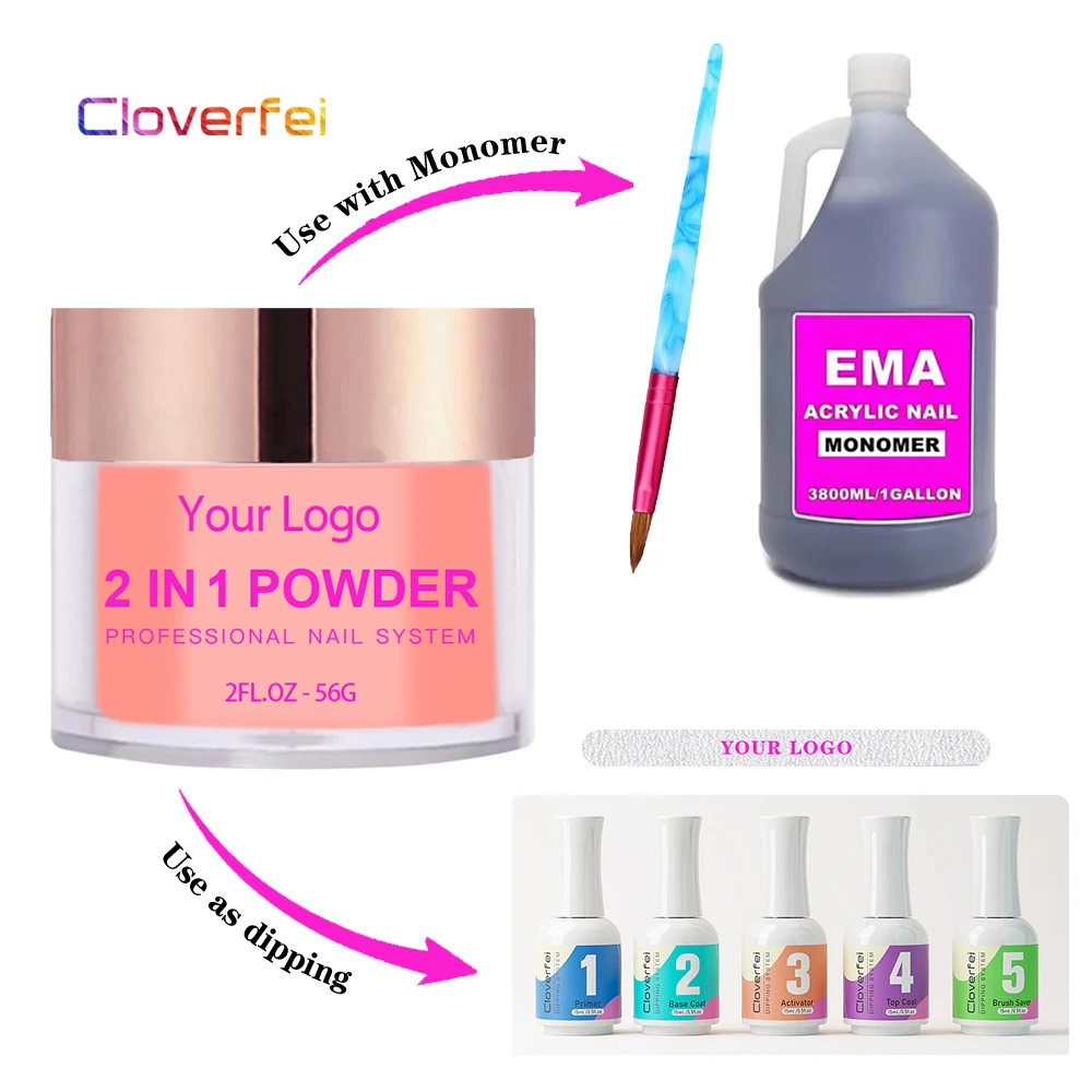 High Quality Acrylic Nail Powder Cover Pink Smooth  EMA Acrylic Powder No Marble 10ml 1oz 2oz Buttery Acrylic Powder