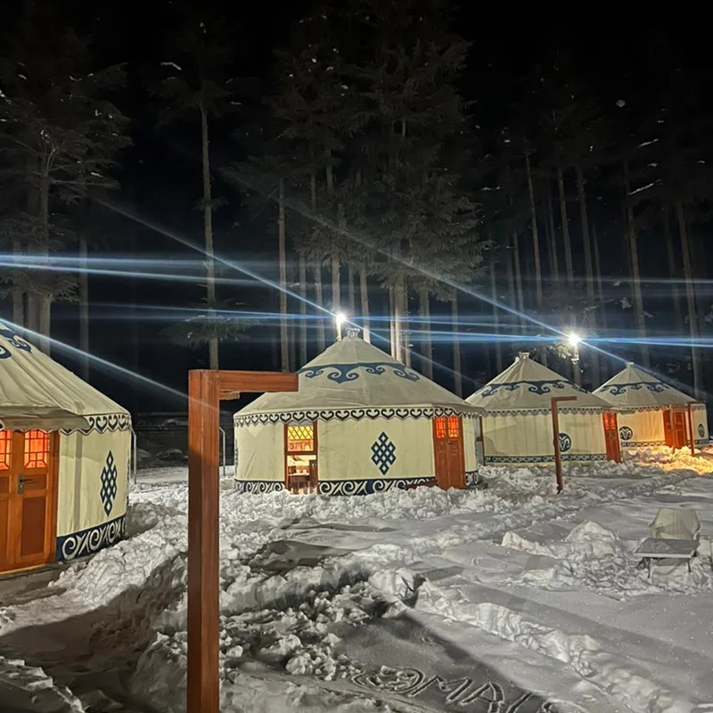 Водонепроницаемая монгольская палатка ПВХ ткань купол уличная юрта 6 м
