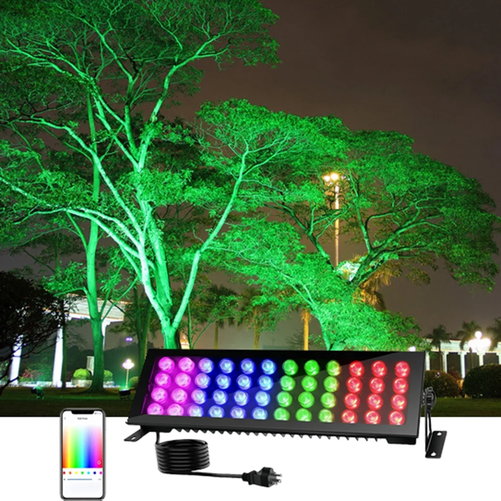 96W RGB Color Floodlight Led dyed tree Light Waterproof holiday decoration landscape Led rainbow lights