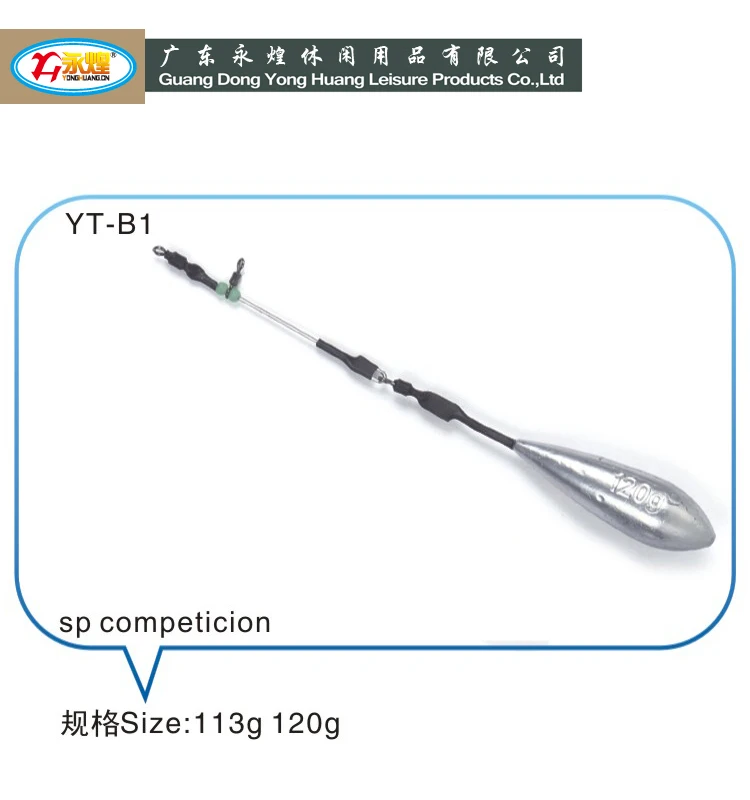 SP competition fishing lead with 2Heat-shrink tubes and 2 swivels die casting fishing weight sinkers