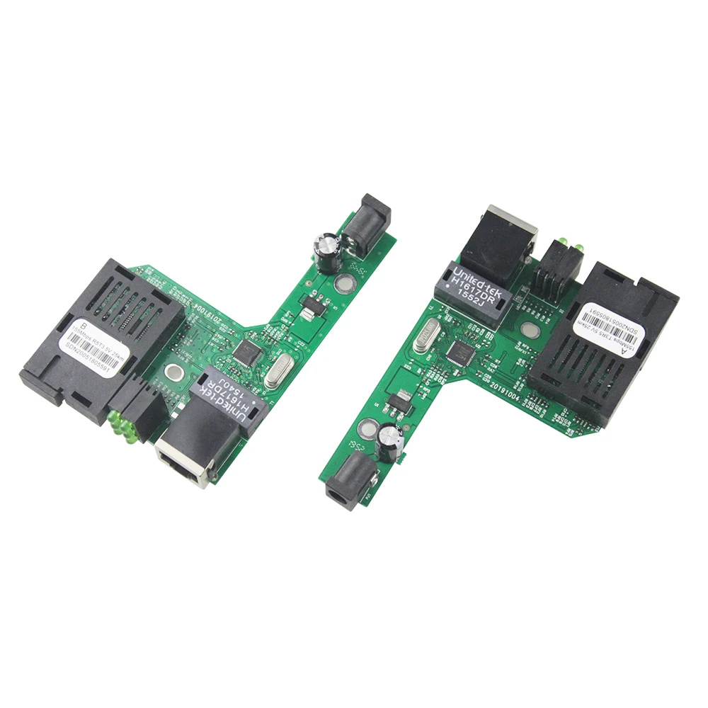 Ethernet Media Converter Single Mode Fiber Port PCB