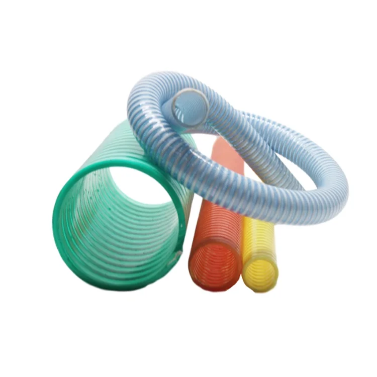 Different Diameter PVC Spiral Flexible Vacuum Suction Hose, Spiral Reinforced PVC Suction Hose