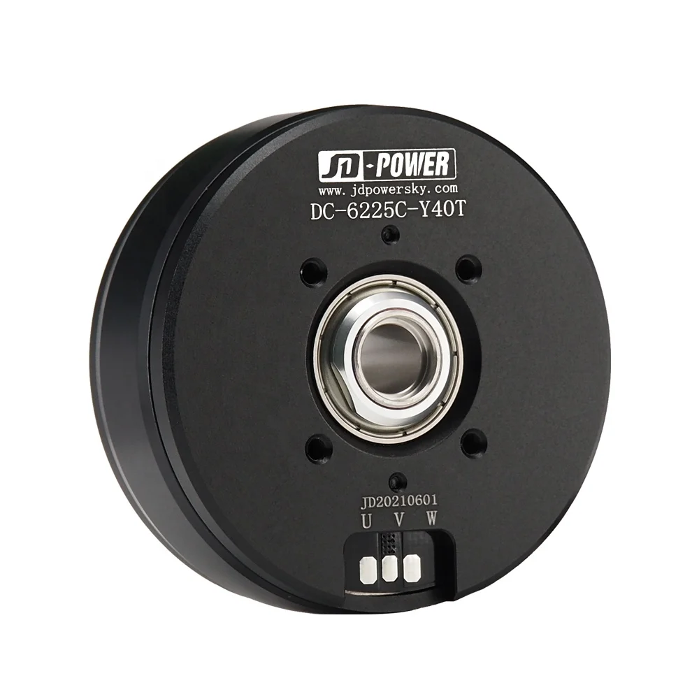 High quality JD-power DC-6225C 12v 24v flat brushless hollow shaft gimbal bldc motor for camera stabilizer