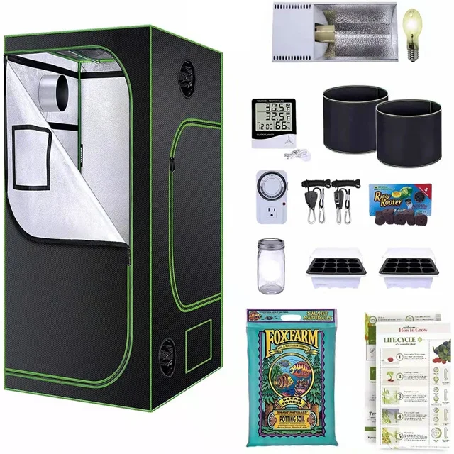 300x150x200cm Grow Tent Systems Led Oscillating Large Complete Medium Netting Clip Fan Indoor culture Full Grow Kits Mylar Tent