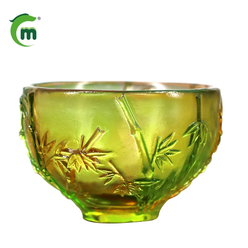 Wholesale Luxury Crystal Tea Cup Carvings For Home Usage Natural Tea Cup