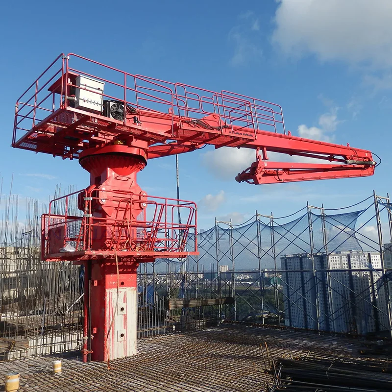 Mobile concrete placing boom Concrete carbon steel 18m placing boom for delivering concrete