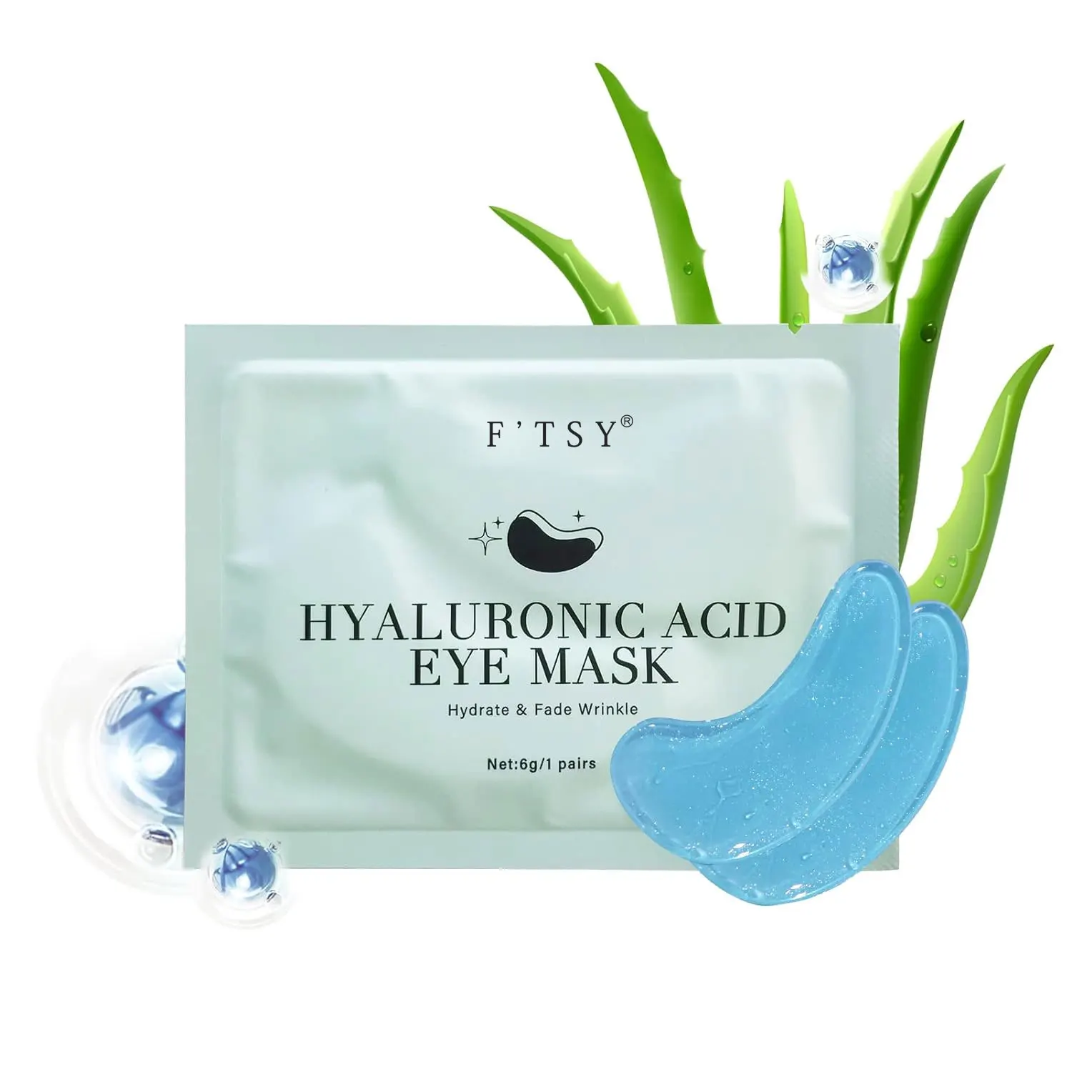 OEM ODM Natural Eye Mask Hyaluronic Acid Collagen Eye Pad Moisturizing Reduce Wrinkles Puffy Under Eye Patches