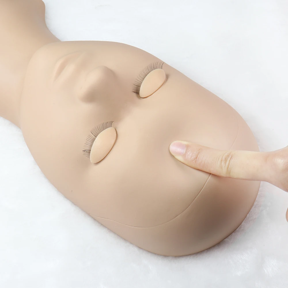 Training Customized Practice Mannequin Head With Removable Eyelids For Eyelash Extensions Training