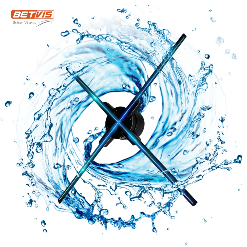 App control holographic 3d led fan display advertising video wall