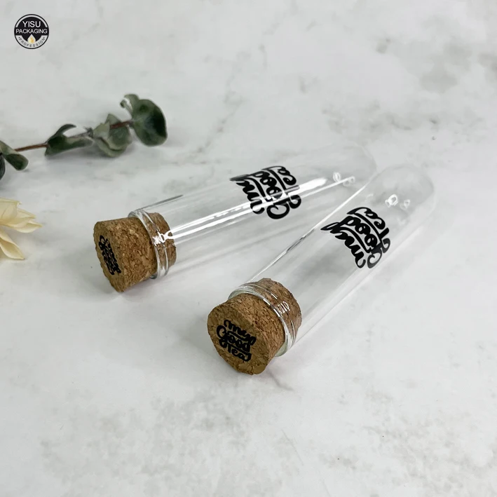 Изготовление размеров под заказ с плоским дном стеклянная пробирка пробкой фиксаторы уход за кожей лица 60 мл для научных экспериментов Декорации вечеринок Конфеты ящик