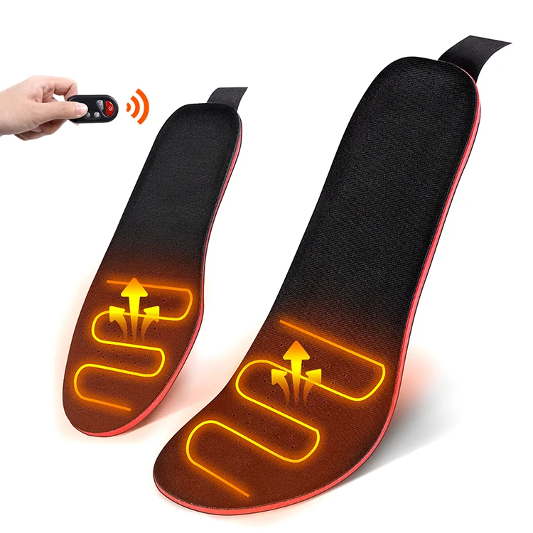 Carbon Fibre Electric Battery Powered Rechargeable Usb Warm Remote Control Wireless 3.7V Heated Insole