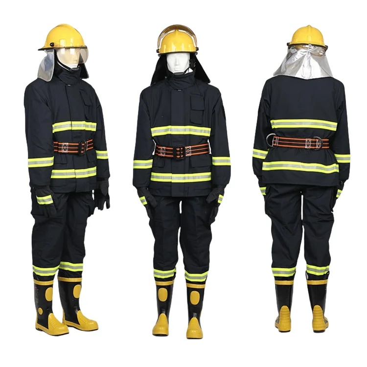 AntiFire FireFighter Equipment Fireman kits Firefighter Gear Uniform EN 469 Bunker Turnout Gear NOMEX Fire Fighting clothing