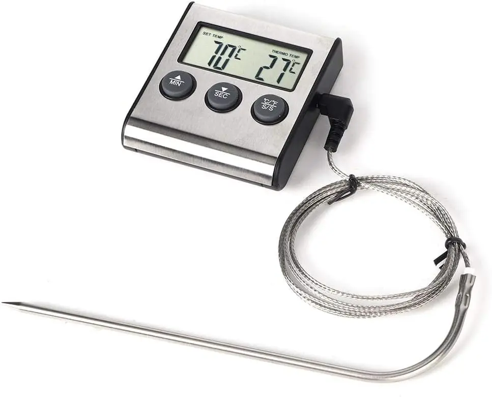 Цифровой термометр мгновенного считывания мяса Водонепроницаемый Кухонный Термометр для приготовления пищи с ЖК-дисплеем