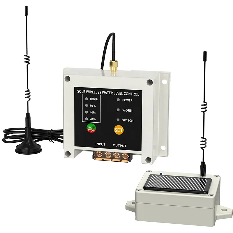 Fully Automatic Solar Wireless Water Level Controller Pump Switch Automatic Power Off For Water Tower and Tank