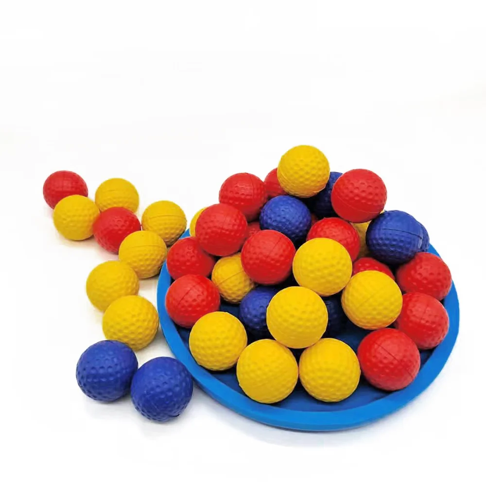Colorful Plastic PU Ball Training Practice Mini Golf Ball Game Wholesale Foam Sponge Rubber Customized Soft Golf Balls