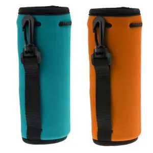 Drawstring Water Bottle Holder Cover Neoprene Insulated Sleeve Bag