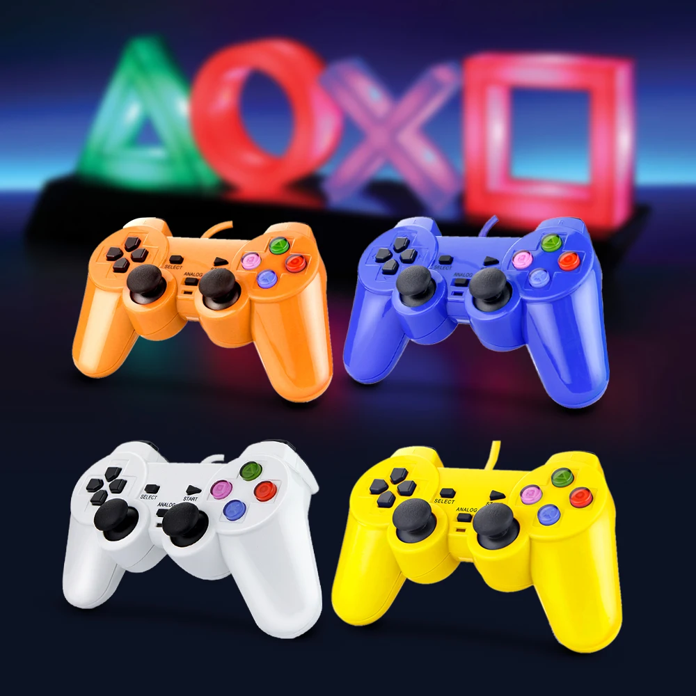 PS2 Wired Controller Double Shock Gamepad for Sony Playstation 2 Black PS2 Wired Controller Double Shock Gamepad for Sony Playst