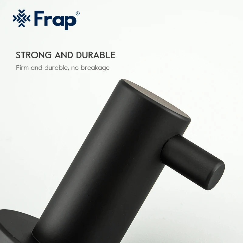 Frap Household self adhesive metal hooks wall mount Stainless Steel robe hook for Bathroom F30205-2