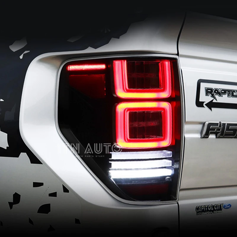 Upgrade Full LED flow dynamic taillight taillamp assembly for Ford Raptor F150 2008-2014 rear tail lamp tail light