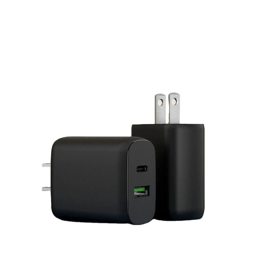 25w portable  multi 2in1  USB  mobile phone charger with Fast PD port and QC 3.0port