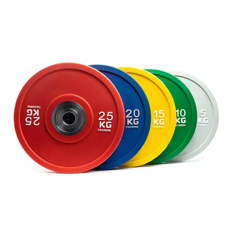 Hot Sale Standard Weightlifting Colored Barbell Bumper Rubber Plates Disc For Sale