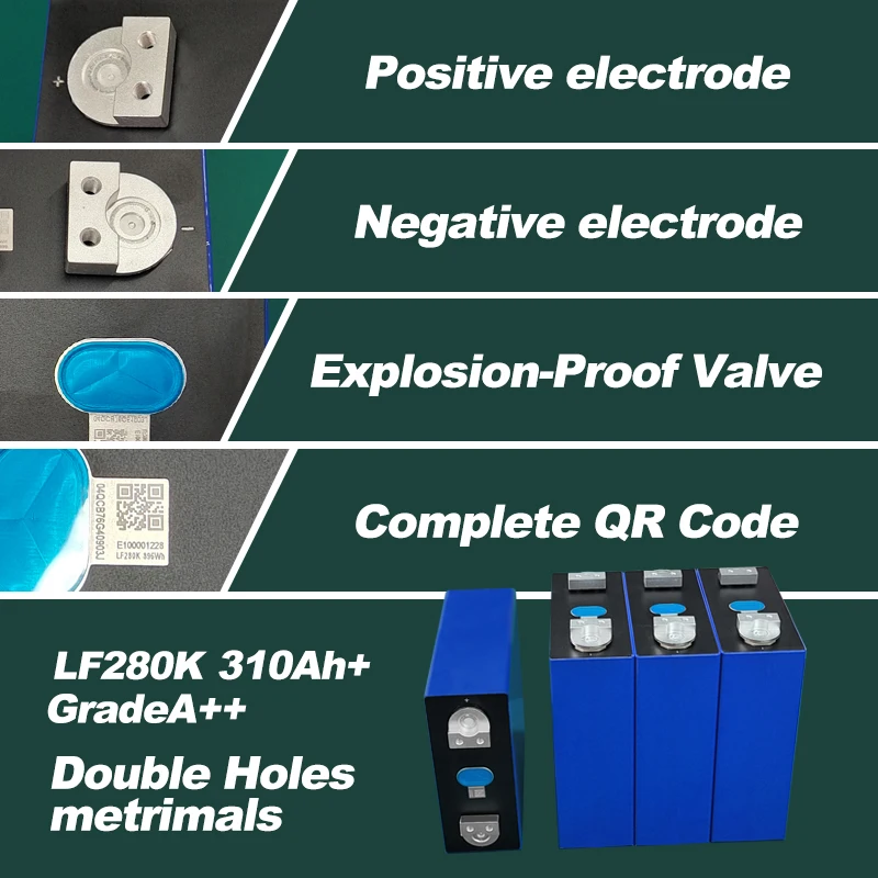UKraine 3.2V Lifepo4 battery in stock 280ah lifepo4 330Ah lifepo4 LF280K MB31 8000 cycle Original QR Code for Solar storage