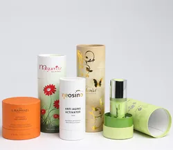 Handmade Rigid Cardboard Paper Florist Portable Custom Luxury round cylinder gift box