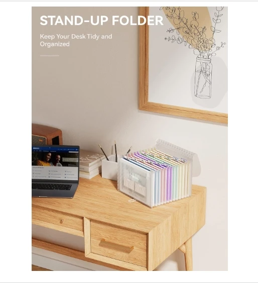 Portable Useful  Office file Organizer Pockets Accordion File Organizer Expanding File Folders