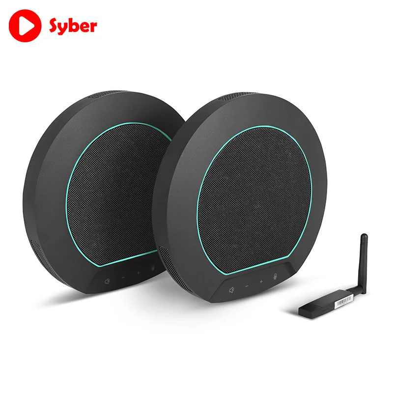 M60 2.4g Wireless High-definition Sound Quality 360 Smart Pickup Microphone Speaker Supports Skype, Zoom, Cisco