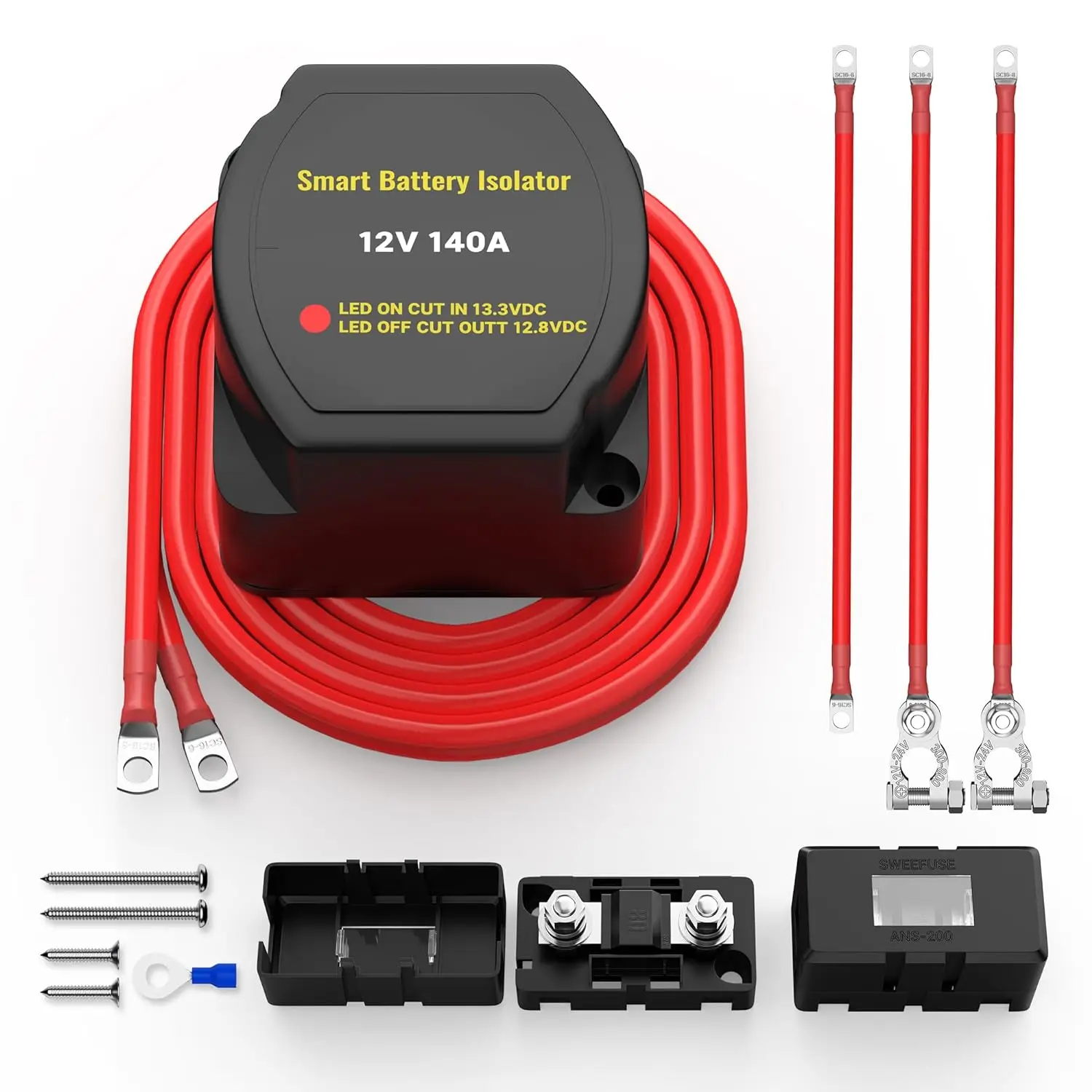 12 В 140 ампер Двойной аккумулятор умный изолятор комплект-VSR-чувствительное реле напряжения батарея автоматическое зарядки