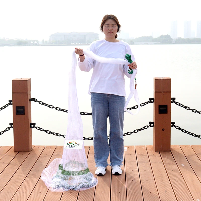 long recycle nylon monofilament floating fly hand throw Cast landing carp foldable fishing net