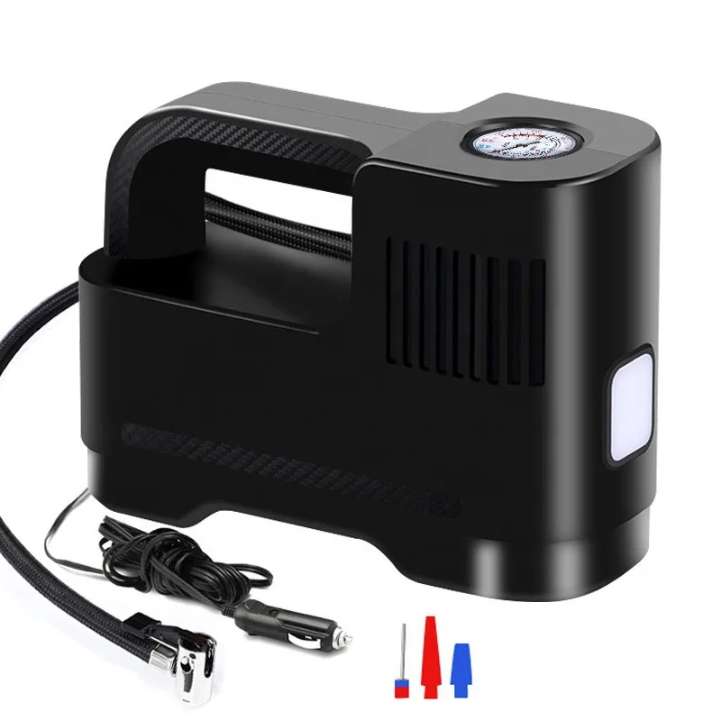 Tire Inflator Air Compressor with Pressure Gauge LED Light 12V DC Portable Electric Air Pump 150PSI Tyre Inflator for Car Tires