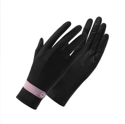 Перчатки женские солнцезащитные с защитой от УФ-лучей, дышащие Нескользящие митенки с пальцами для сенсорных экранов, для вождения, лето