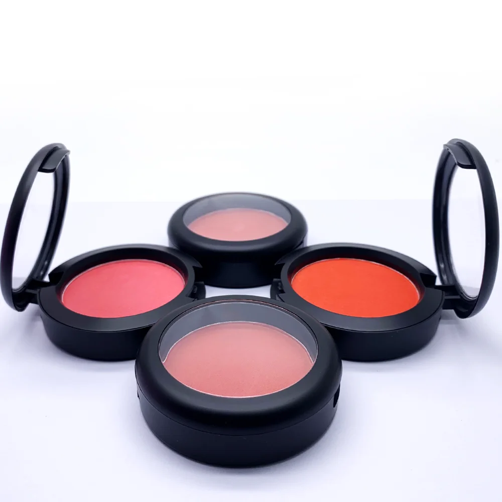 customize own logo brand unique vegan highlighter bronzer contour makeup loose powder blush makeup blush private label
