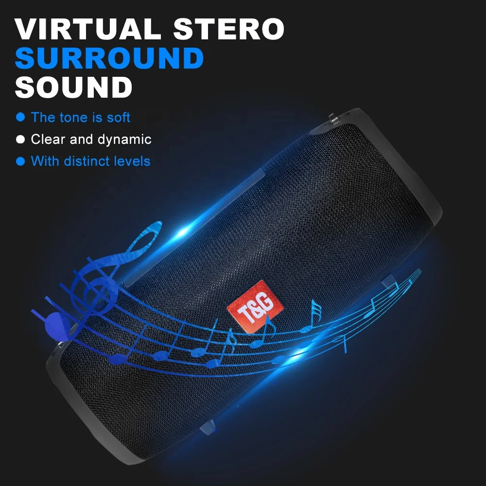Hi Fi Sound Super Bass Wireless IPX5 Waterproof Outdoor Motorcycle Bike Power Bank Stereo Portable Bluetooths Speaker
