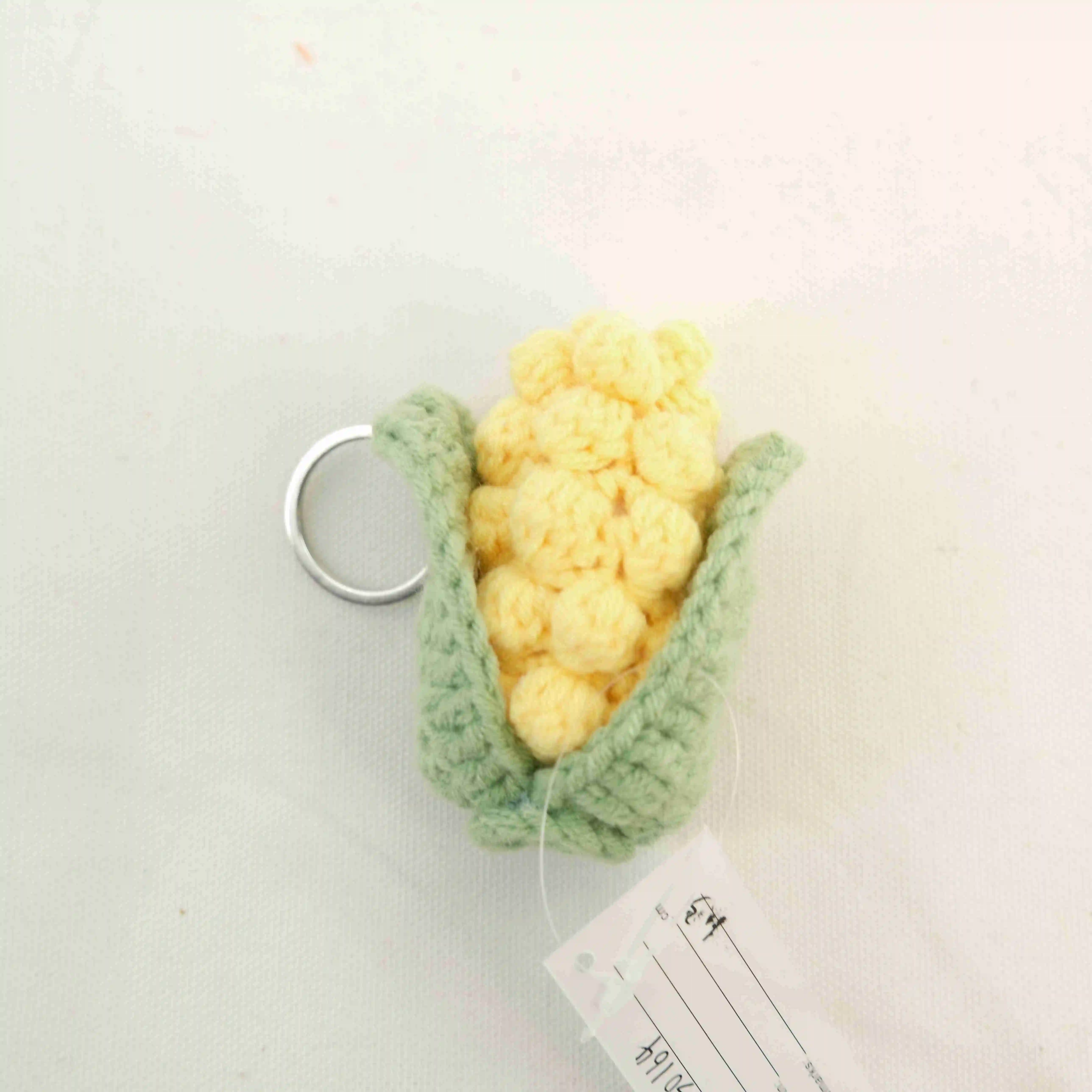 Wholesale 3D Vegetable Keychain Custom Crochet Keychain Home Decor Mini Simulated Wool Crochet Keychain