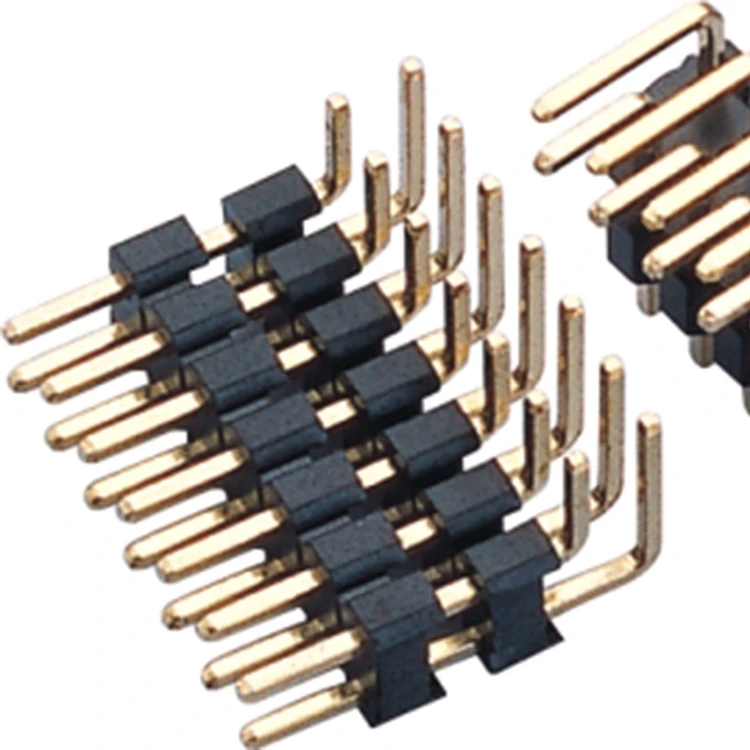 Molex pin header Board-to-Board PCB Mount Header right  angle double plastics 2.54mm plug pin header