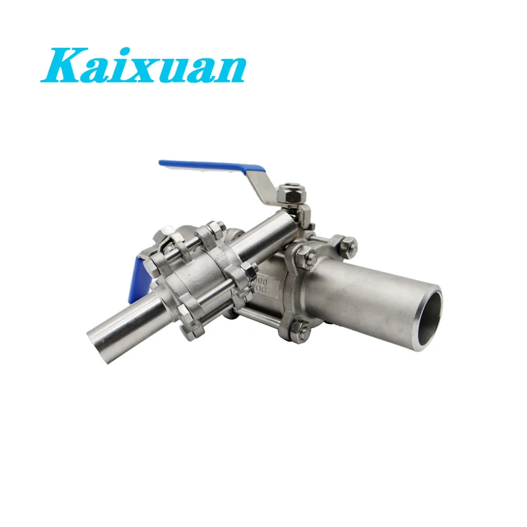 2 1/2 in. Butt Weld (BWxBW) - Full Port 1000WOG - 3 Piece 316 Stainless Steel Butt Weld Ball Valve (Locking Handle)