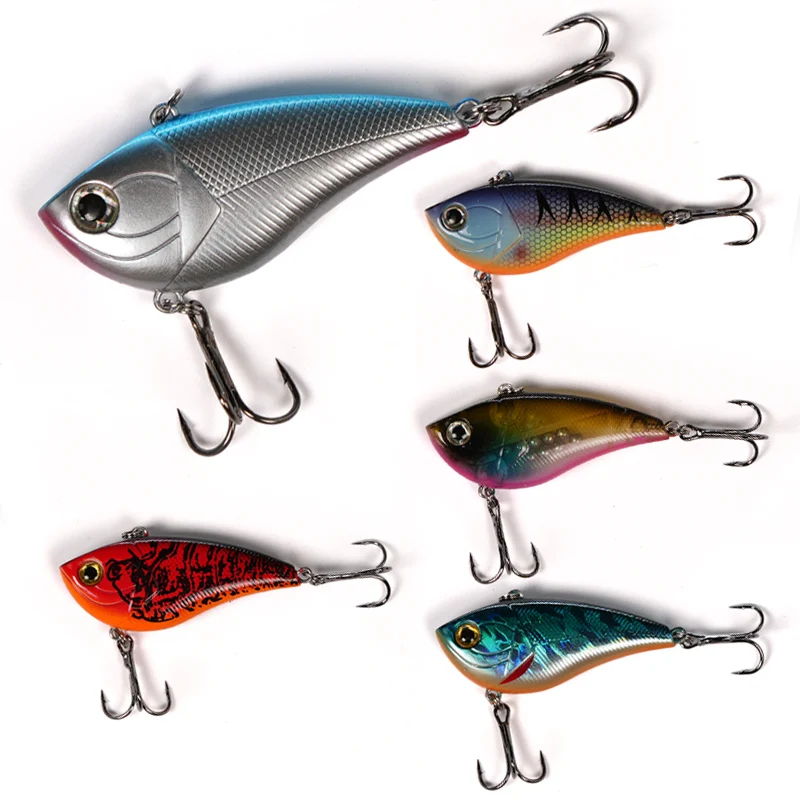 HYD 50mm 14.5g  Vibration Hard Lure ABS Plastic Sinking Bait 3D Eyes Long Casting Fishing Lure Vib Lure