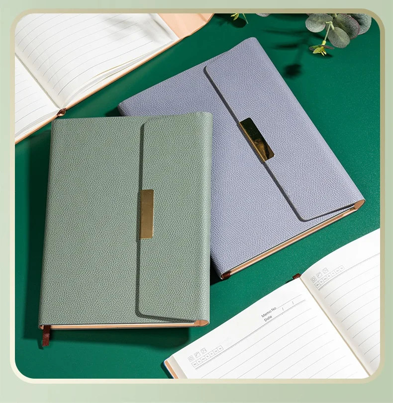 A5 Dotted Business Notebooks with Pen Loop, Hardcover Notebook Journal for Work, 100 Sheets