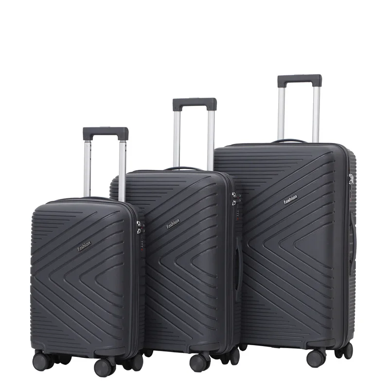 Factory Wholesale PP luggage Sets 20 inch 4 Pieces PP  travel bags luggage with 360 Wheels