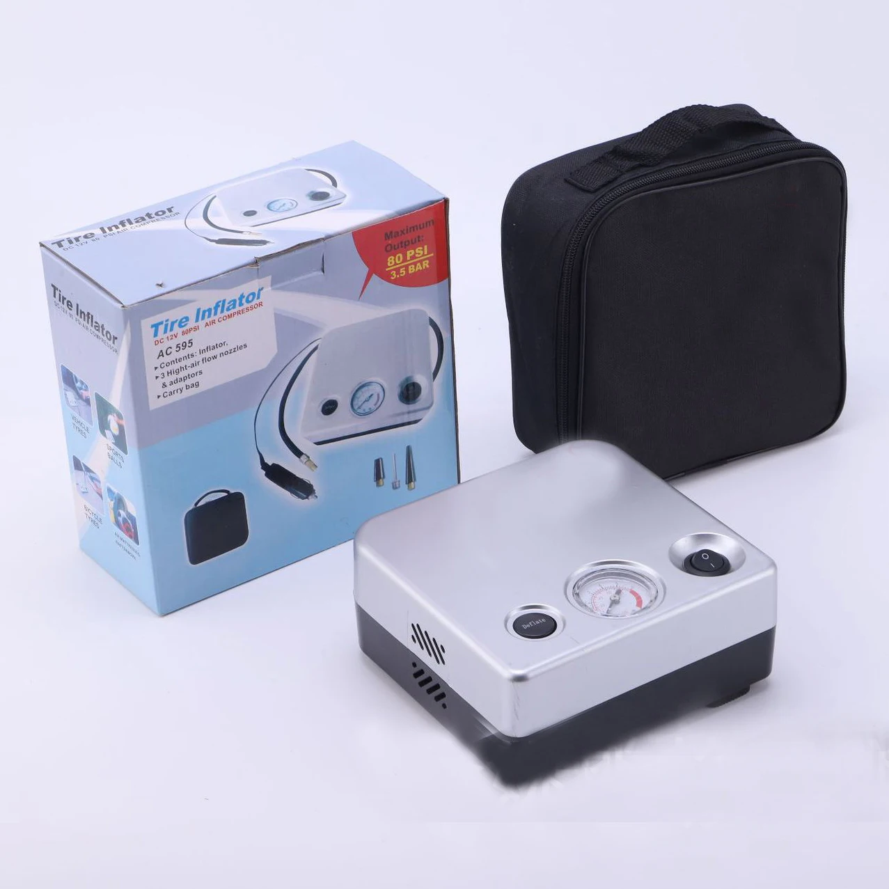 Car ac tyre pump 12v air conditioner conditioning compressor 12v portable for car tires