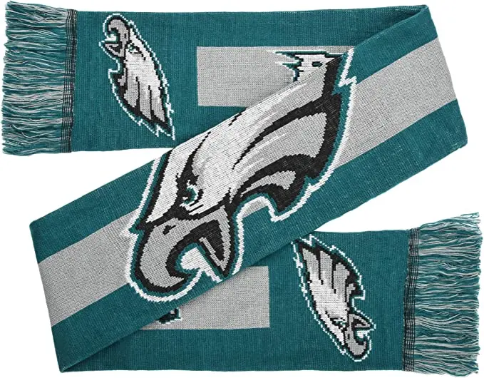 Оригинальный акриловый вязаный шарф NFL Филадельфия Eagles с