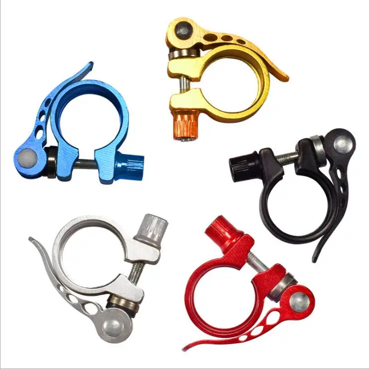 MASHEKA 25.4 28.6 31.8 34.9 40.5 mm mountain bike seat pipe clamp bicycle quick release clamp aluminum alloy pipe clamp