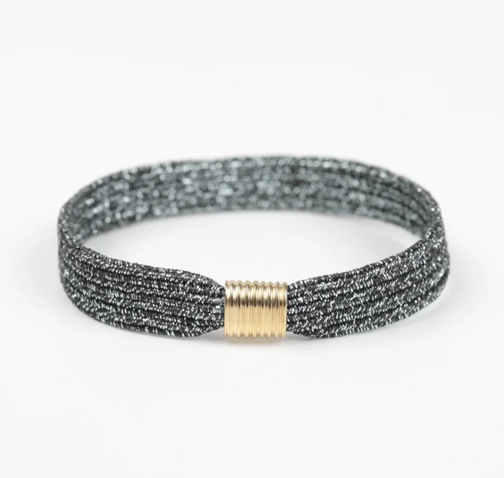 
Metallic mixing colors basic design fashion hair tie 