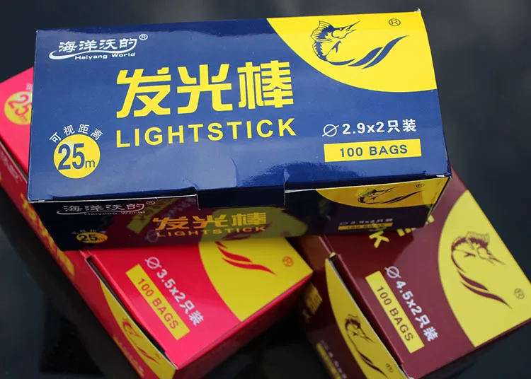 100bag/box Fishing Light Stick Night Fishing Glow Stick Luminescent Light Stick